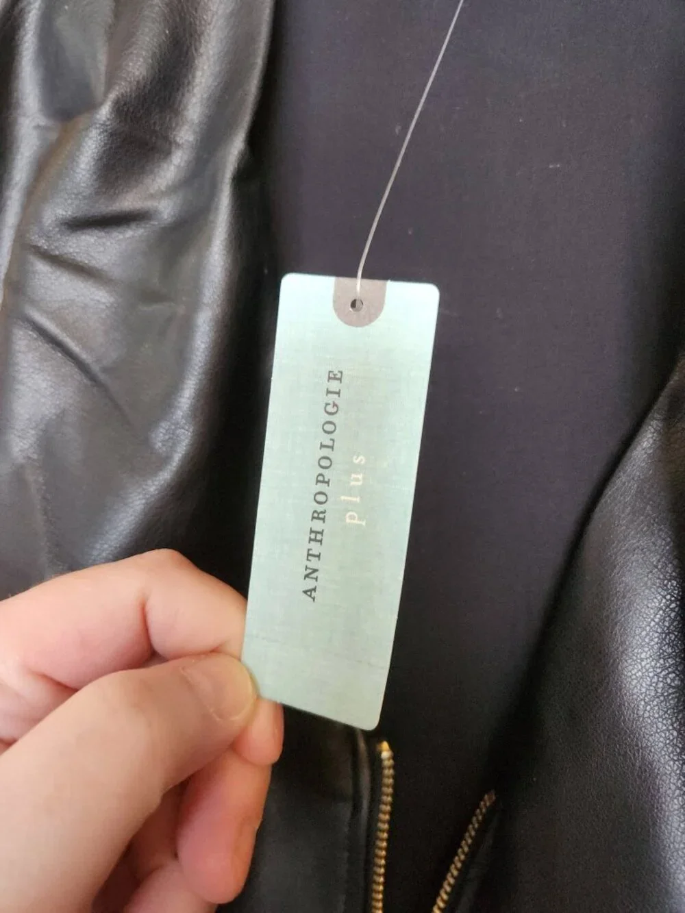 Anthropologie Tommie Dress 2XL Faux Leather Black Plus Size - Picture 8 of 12